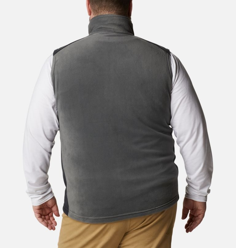 Men's Columbia Steens Mountain Fleece Vest Grey | Plus Size CA-DA435